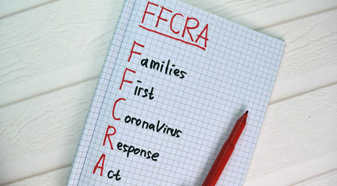 The Families First Coronavirus Response Act written on graph paper.